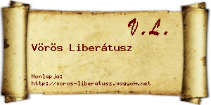 Vörös Liberátusz névjegykártya